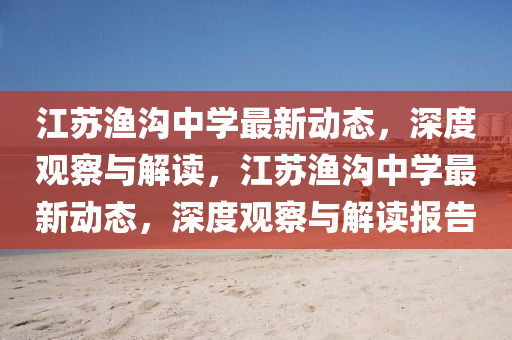 江苏渔沟中学最新动态,深度观察与解读,江苏渔沟中学最新动态,深度观察与解读报告中山市多米克自动化设备有限公司