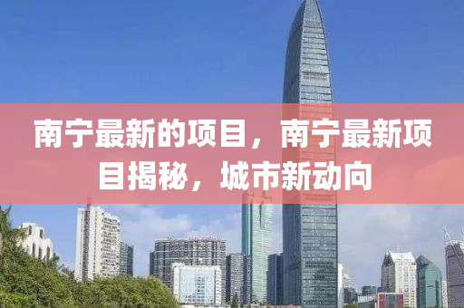 南宁最新的项目,南宁最新项目揭秘,城市新动向中山市多米克自动化设备有限公司