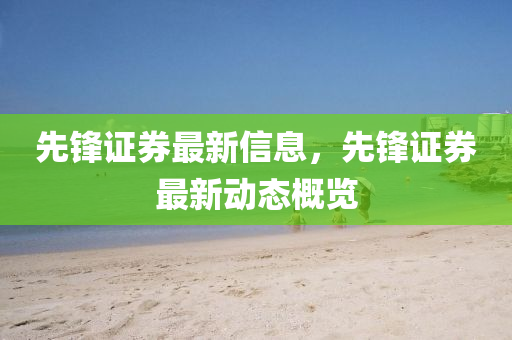 先锋证券最新信息,先锋证券最新动态概览中山市多米克自动化设备有限公司
