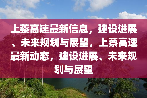 上蔡高速最新信息,建设进展中山市多米克自动化设备有限公司、未来规划与展望,上蔡高速最新动态,建设进展、未来规划与展望
