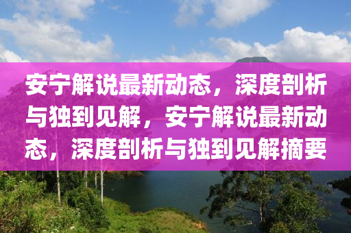 安宁解说最新动态,深度剖析与独到见解,安宁解说最新动态,深度剖析与独到见解摘要中山市多米克自动化设备有限公司